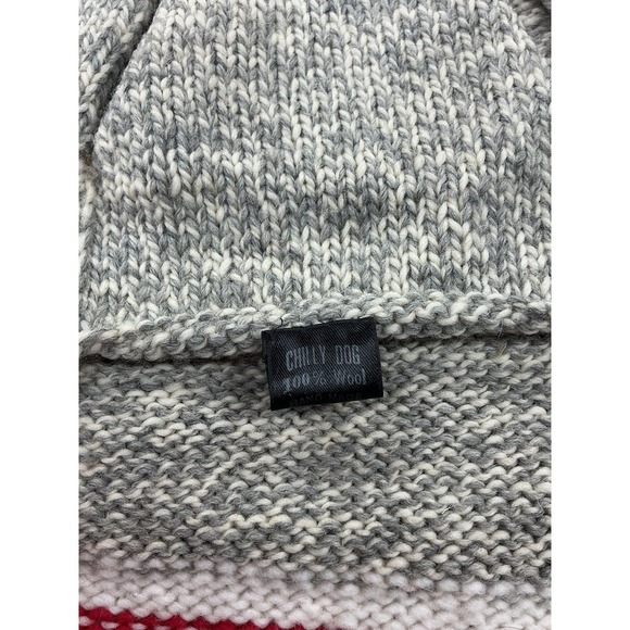 Chilly Dog Wool Dog Sweater Medium Gray Squirrel Patrol Warm Winter Knit Cozy - Picture 3 of 9